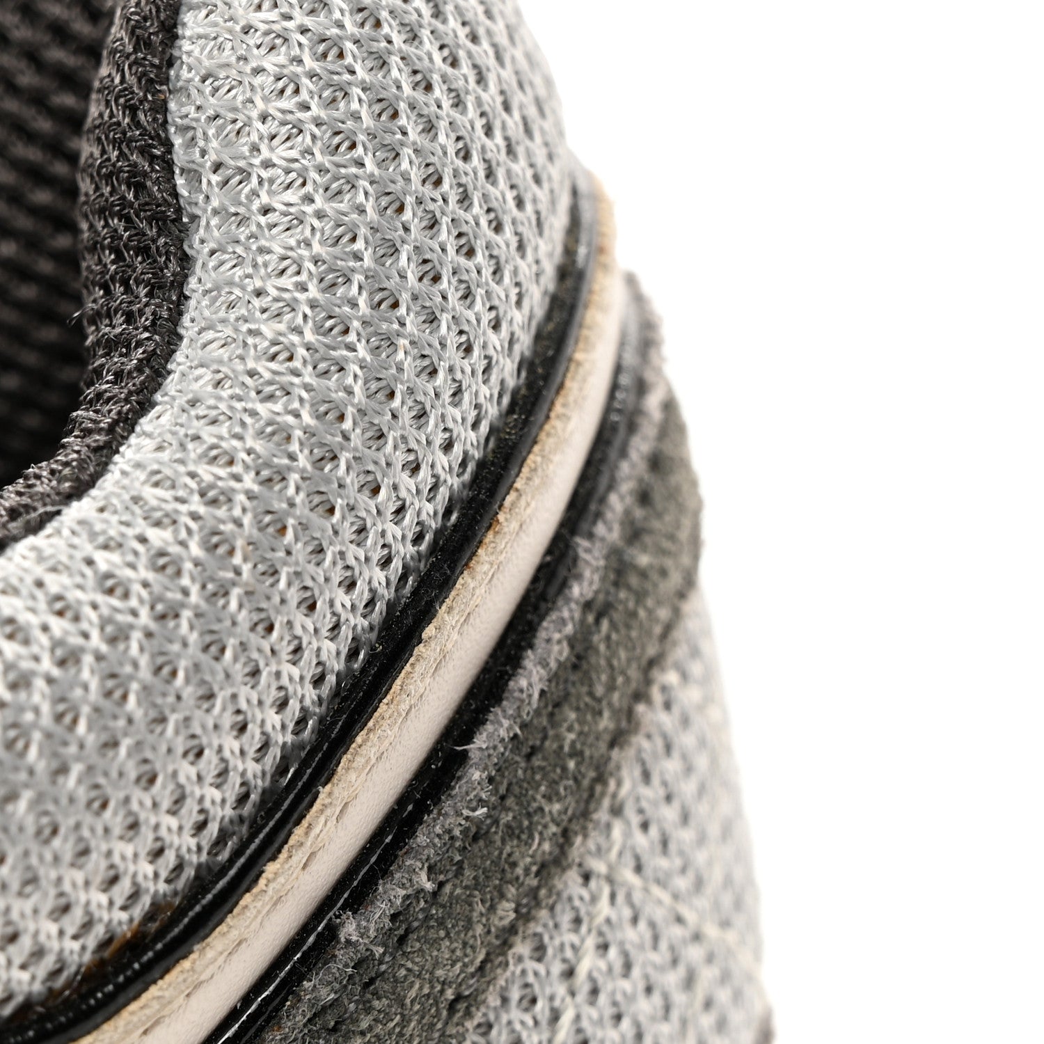 Chanel Mesh Suede Calfskin Womens CC Sneakers 37.5 Grey 13 of 14