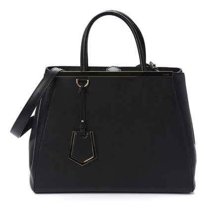 Fendi Vitello Elite Regular 2Jours Tote Black 1 of 8
