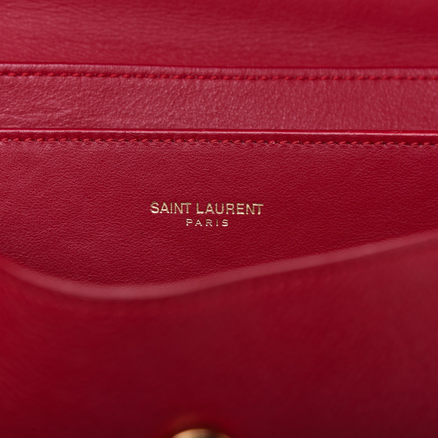 Saint Laurent Grained Calfskin Small Moujik Top Handle Bag Red 10 of 24