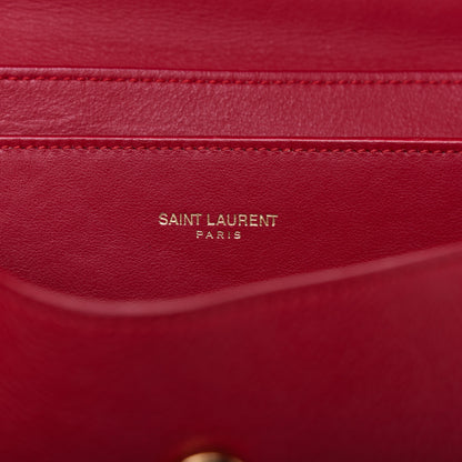 Saint Laurent Grained Calfskin Small Moujik Top Handle Bag Red 10 of 24