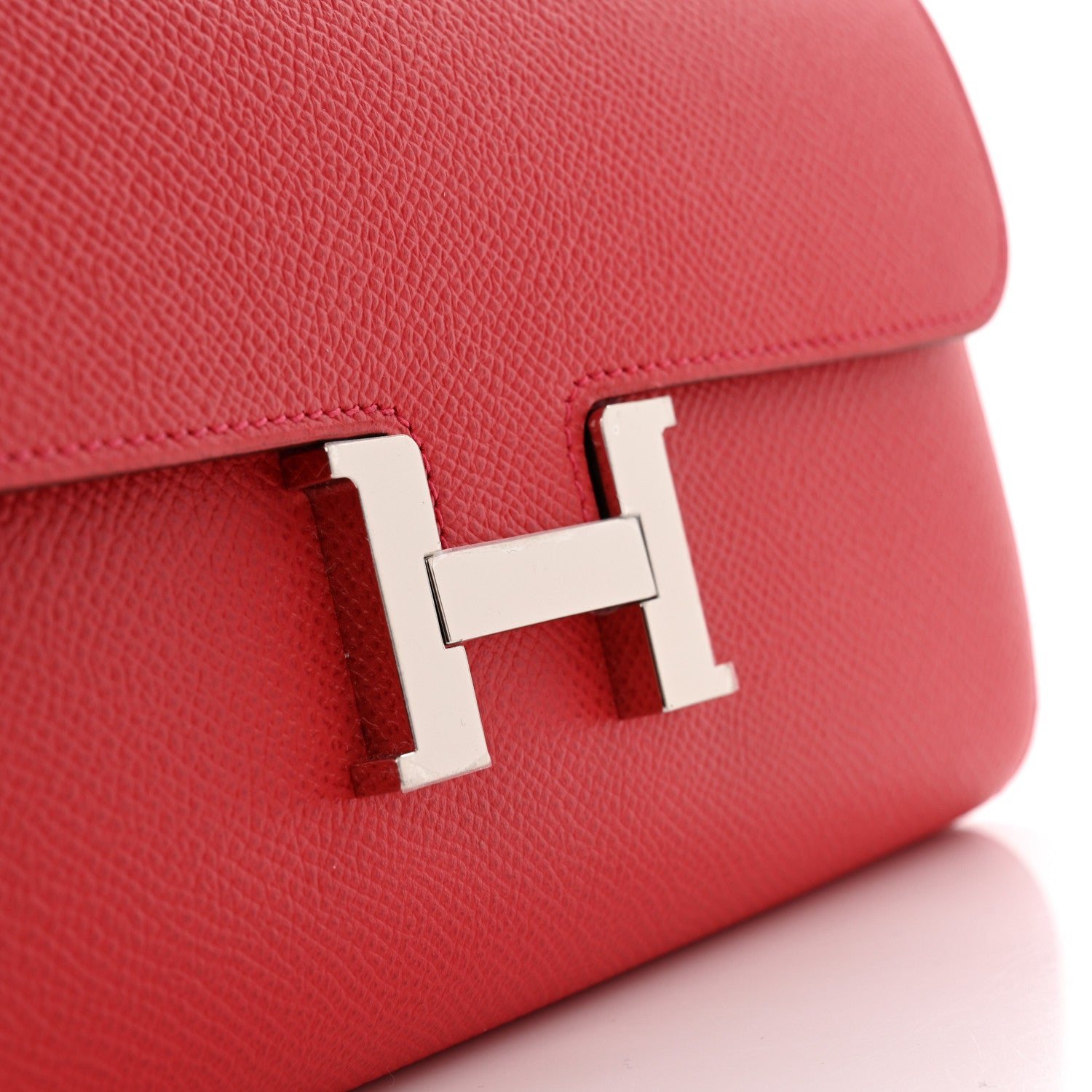 Hermes Epsom Constance Long Wallet Rouge Casaque 6 of 7