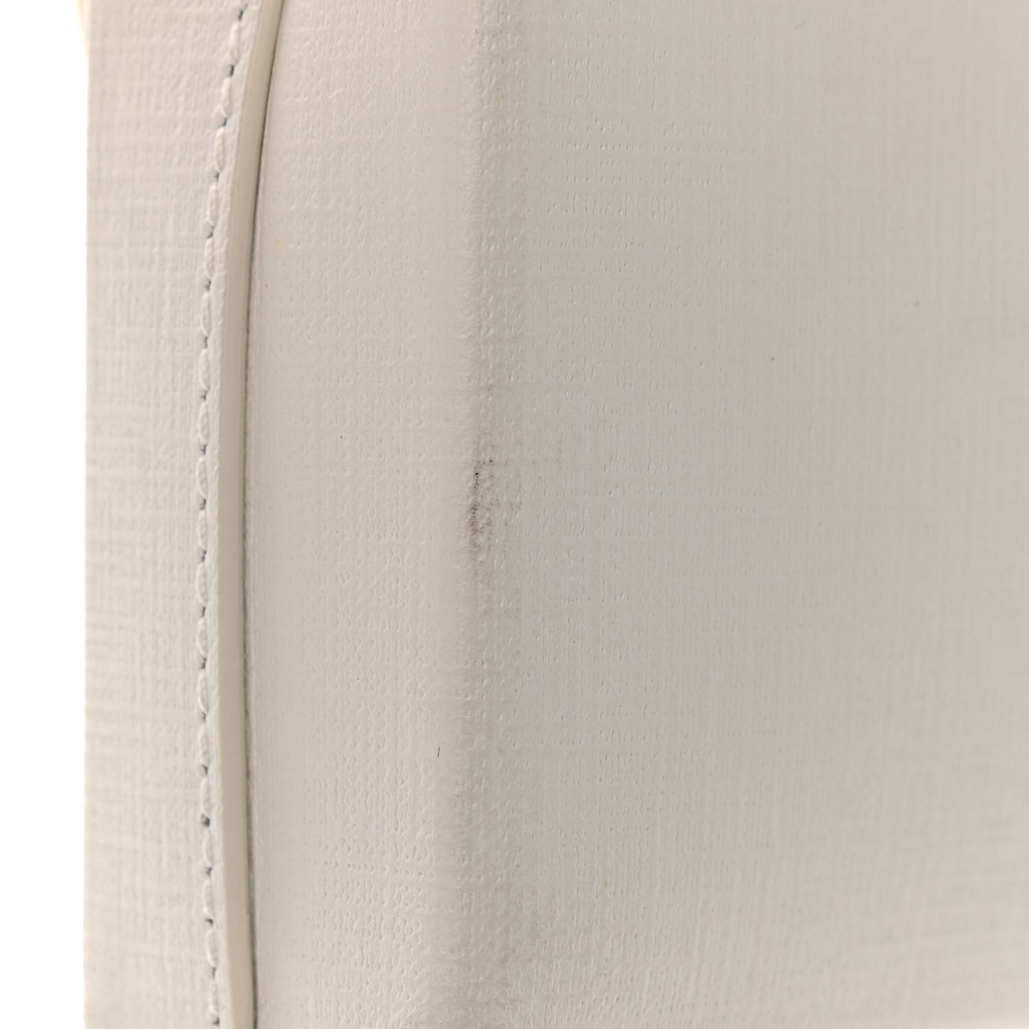 Squared Calfskin Logo Shopping Phone Holder Bag White