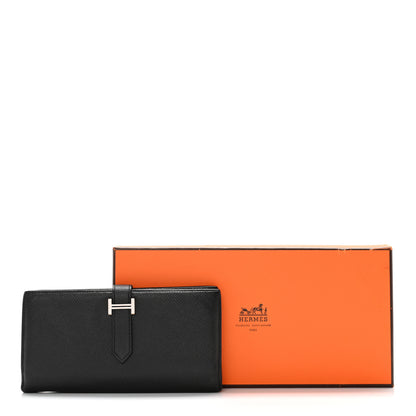 Hermes Epsom Bearn Gusset Wallet Black 17 of 17
