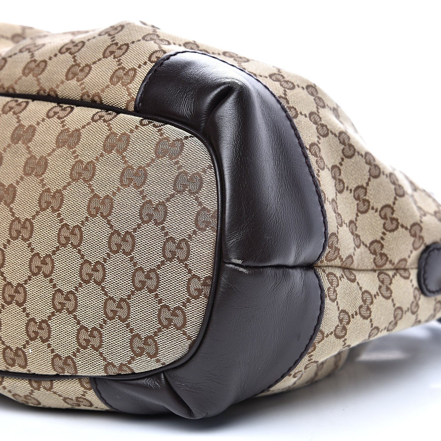 Gucci Monogram Large Sukey Top Handle Bag Beige Dark Brown 8 of 12