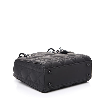 Christian Dior Ultra Matte Calfskin Cannage Mini Lady Dior Black 3 of 11