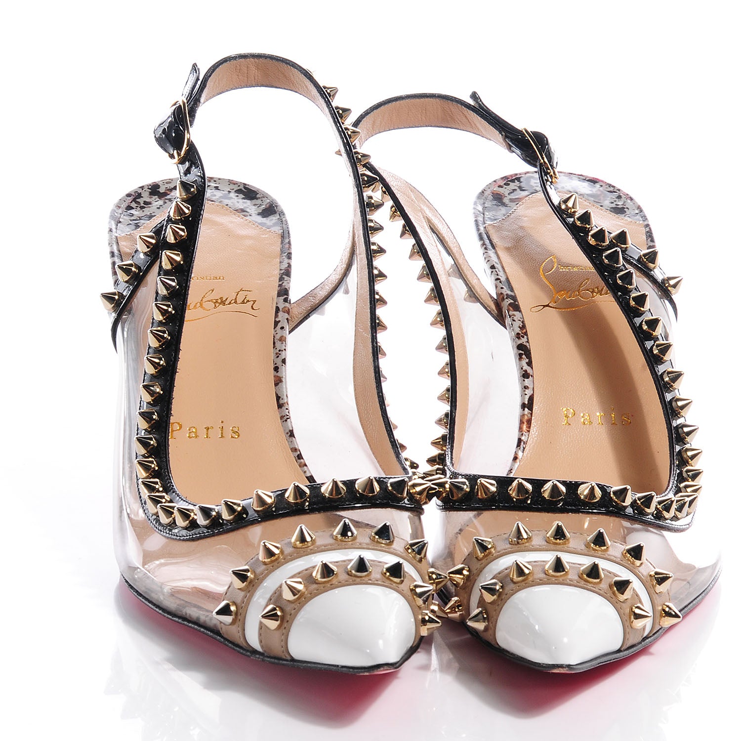 Christian Louboutin Patent Cosmo PVC Manovra 70 Pumps 39.5 White Smoke 2 of 8