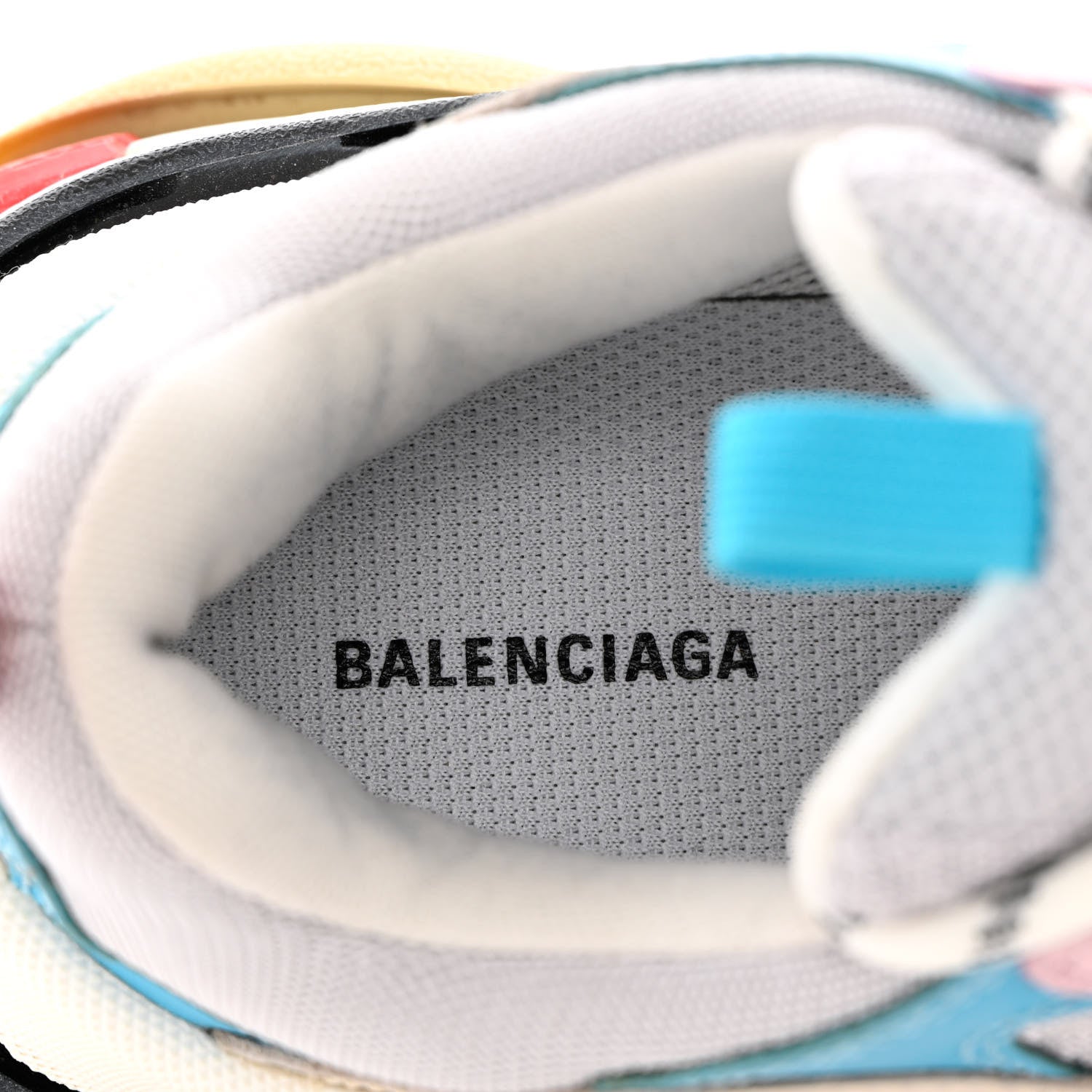 Balenciaga Fabric Mesh Womens Triple S Sneakers 36 White Blue Pink 6 of 8