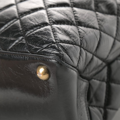 Chanel Glazed Calfskin Quilted Large Boy Tote Black 11 of 16