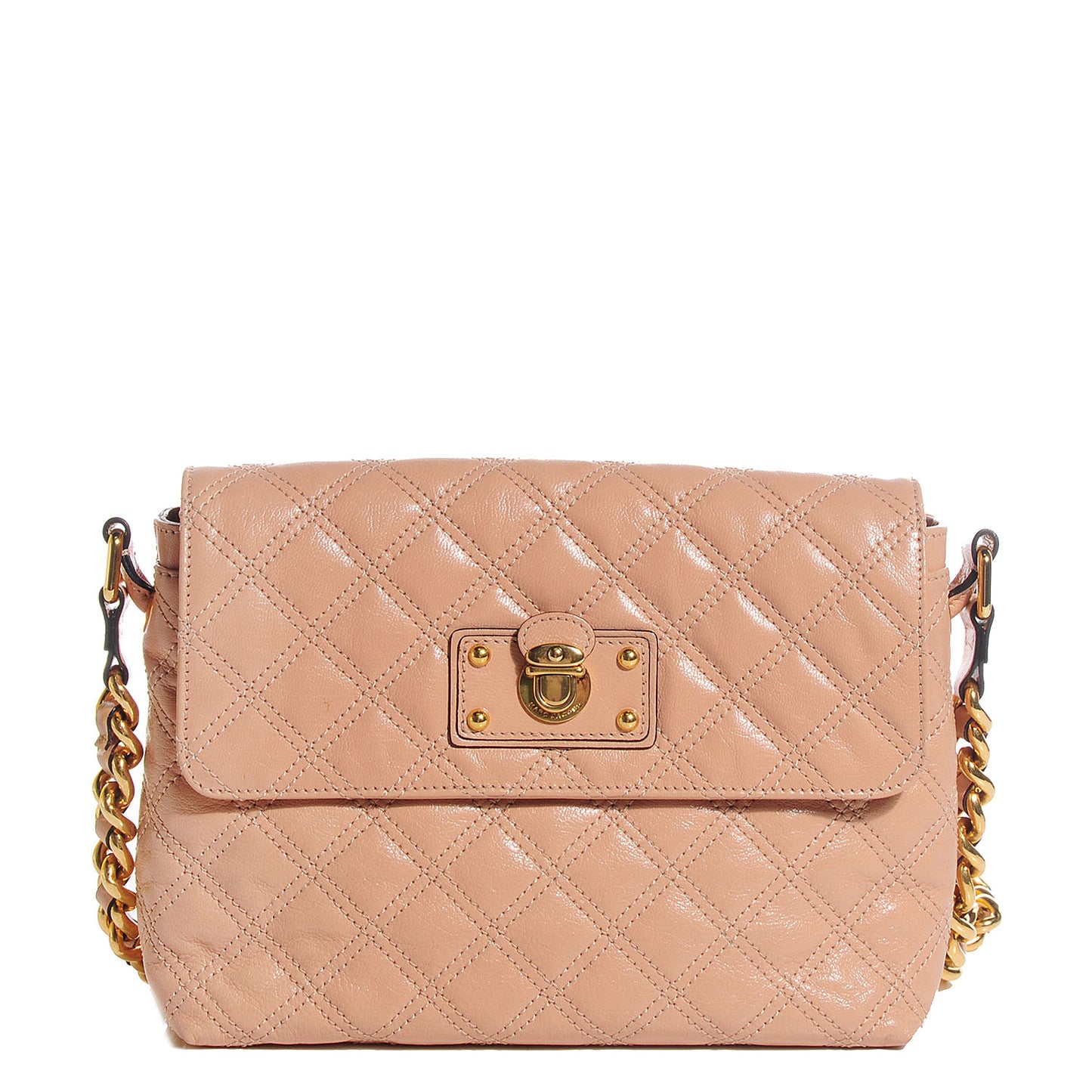 Lacquered Lambskin The Large Single Flap Blush