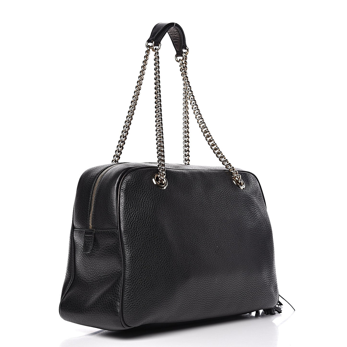 Pebbled Calfskin Medium Soho Bowler Black