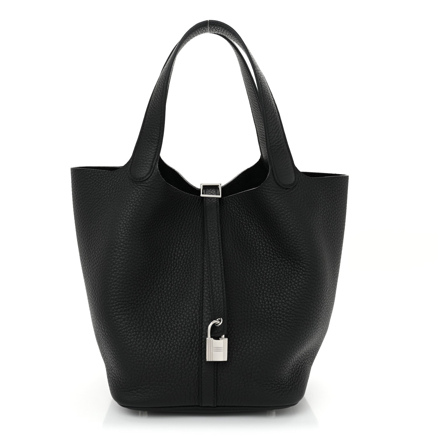 Hermes Taurillon Clemence Picotin Lock 22 MM Black 1 of 11