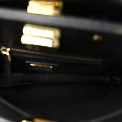 Fendi Nappa Mini Peekaboo Iconic Satchel Black 5 of 11