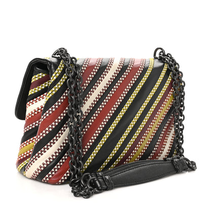 Bottega Veneta Nappa Intrecciato Embroidered Olimpia Red Green Multicolor 3 of 9