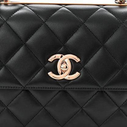 Chanel Lambskin Quilted Small Trendy CC Dual Handle Flap Bag Black 8 of 11
