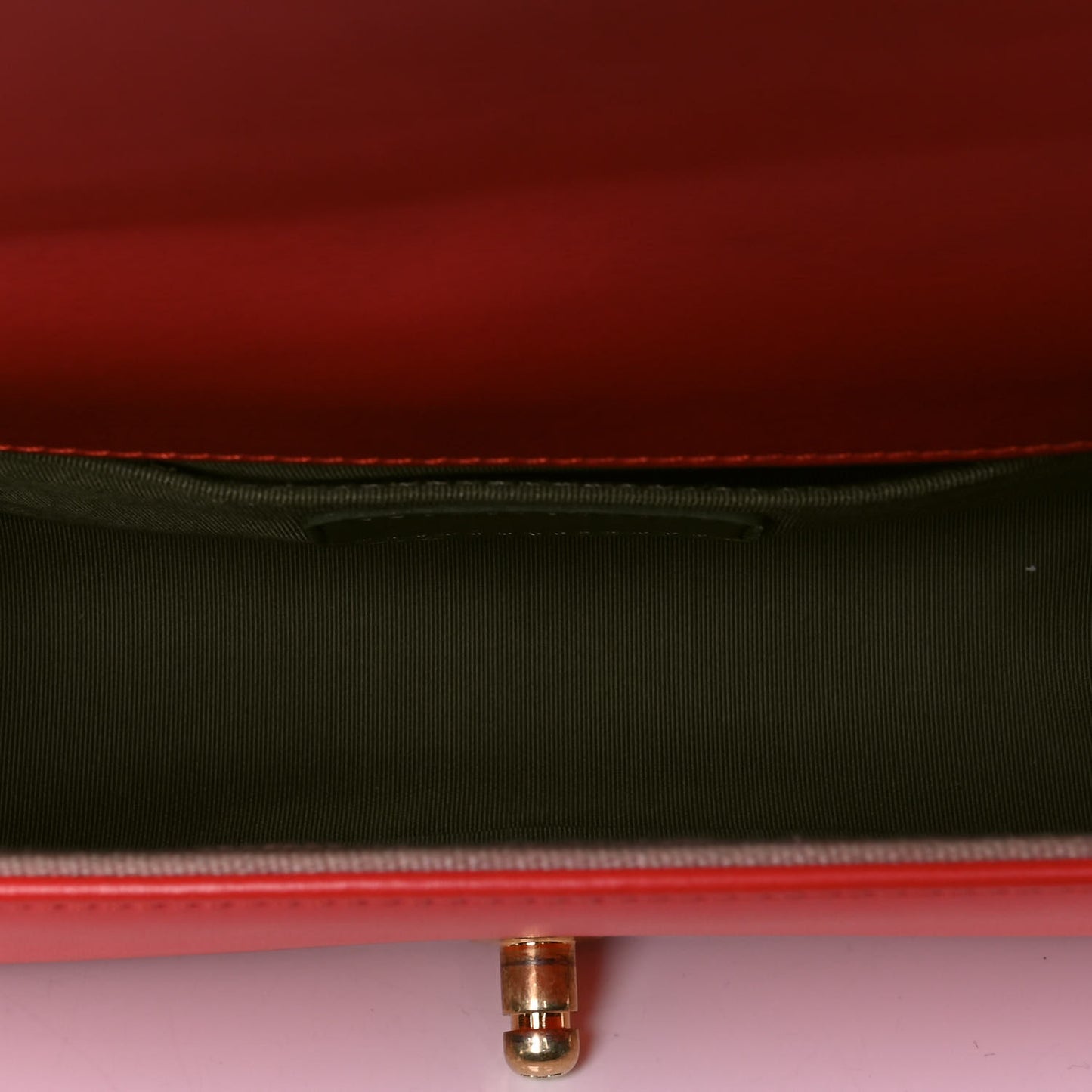 Calfskin Quilted Medium Boy Flap Red