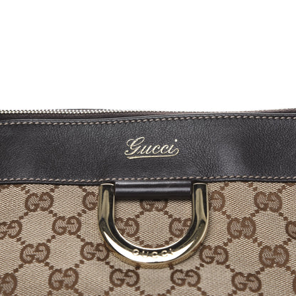 Gucci Monogram D Gold Tote Dark Brown 11 of 12