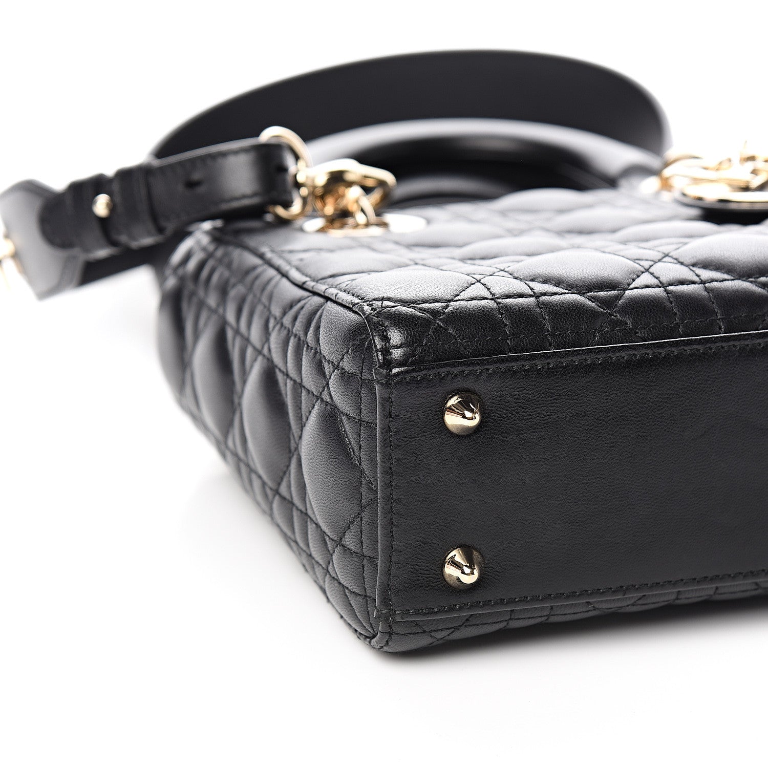Christian Dior Lambskin Cannage Small Lucky Badges My Lady Dior Black 7 of 10