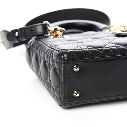 Christian Dior Lambskin Cannage Small Lucky Badges My Lady Dior Black 7 of 10