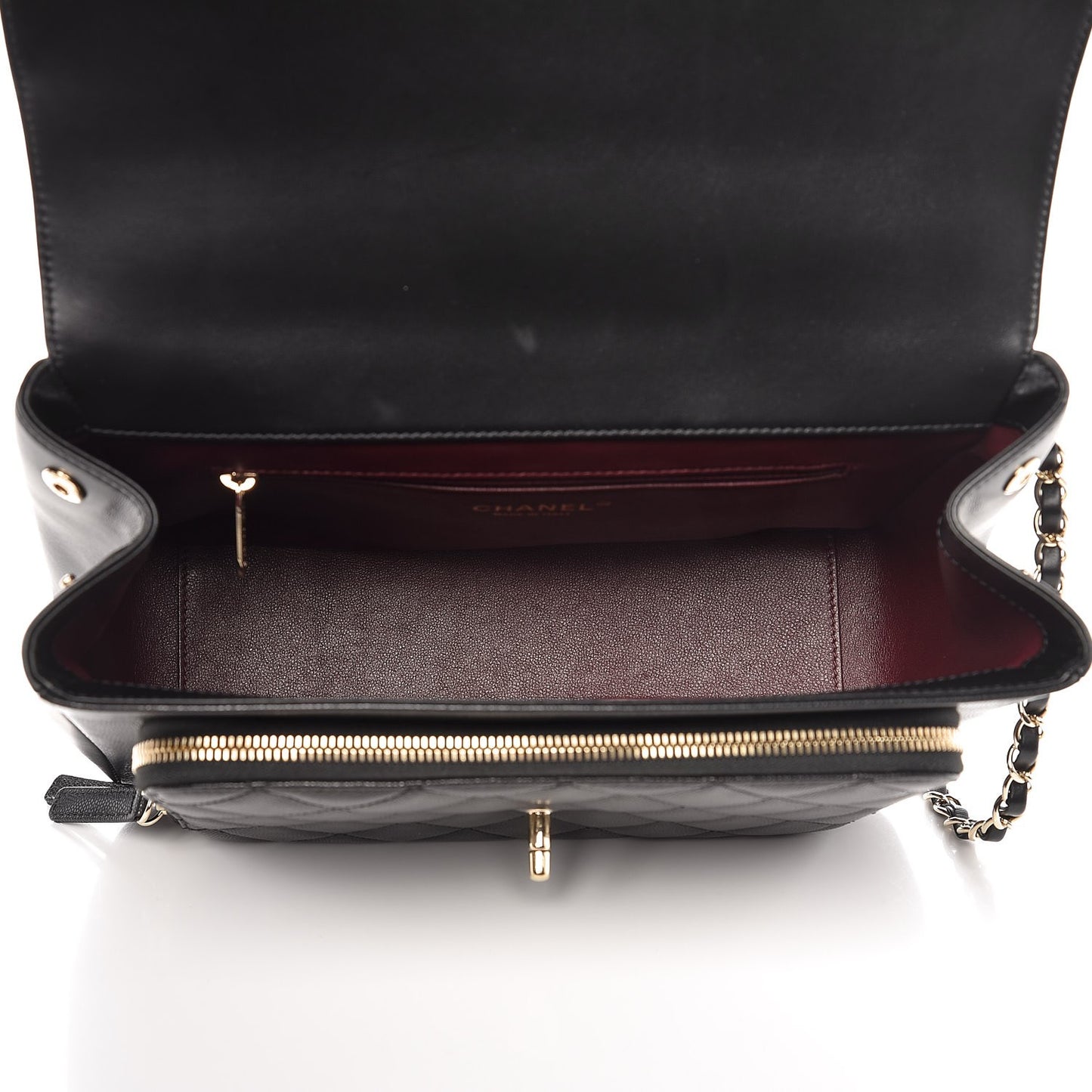 Caviar Quilted Large Business Affinity Flap Black