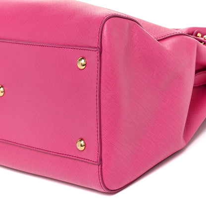 Salvatore Ferragamo Printed Calfskin Beky Tote Pink 9 of 14