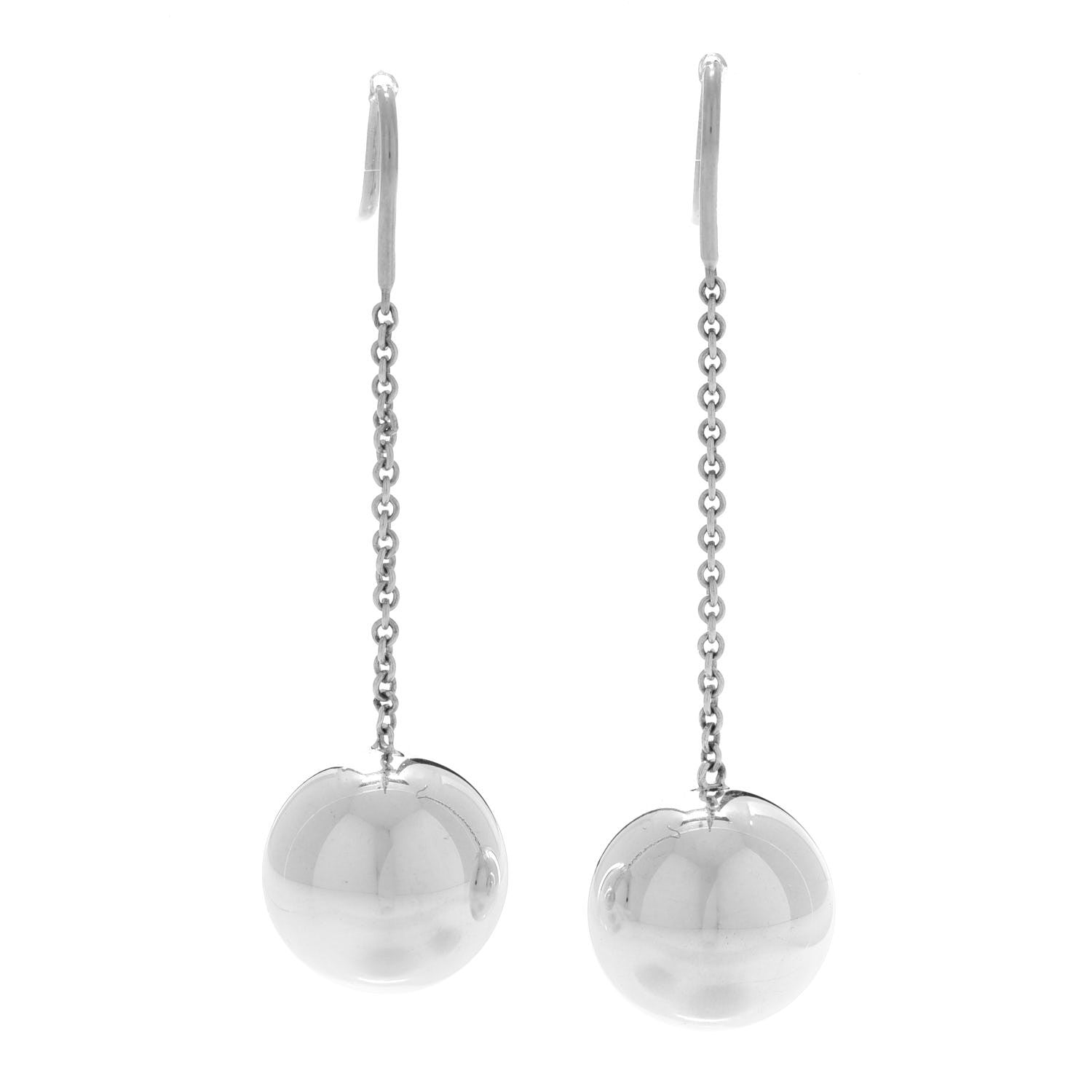 Tiffany Sterling Silver 14mm HardWear Ball Hook Earrings 1 of 4