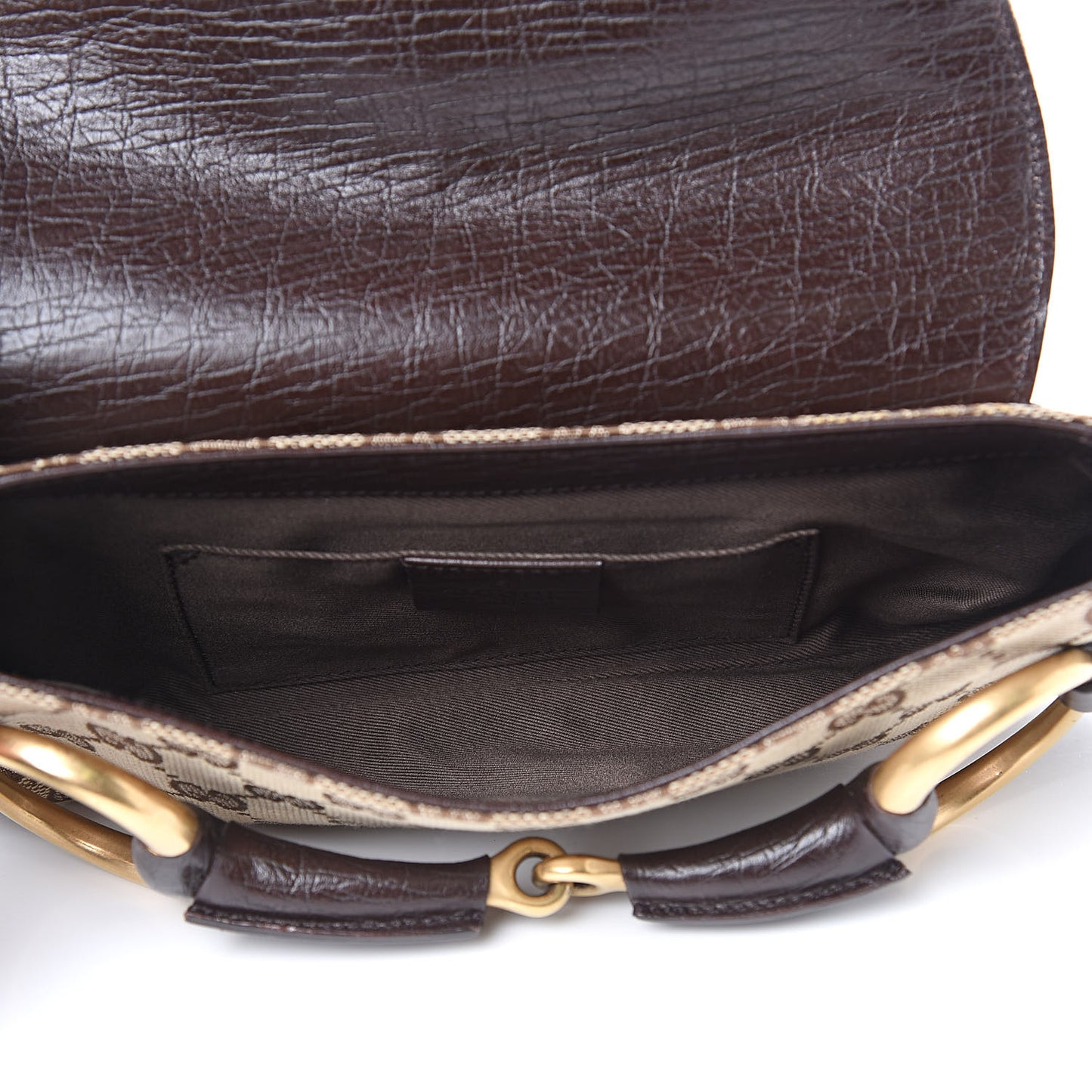 Monogram Horsebit Clutch Dark Brown