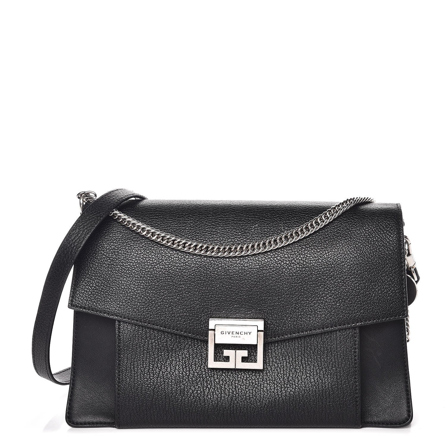 Givenchy Sugar Goatskin Medium GV3 Shoulder Bag Black 1 of 10