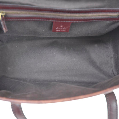 Gucci Monogram Studded Bamboo Bullet Satchel Brown 10 of 11