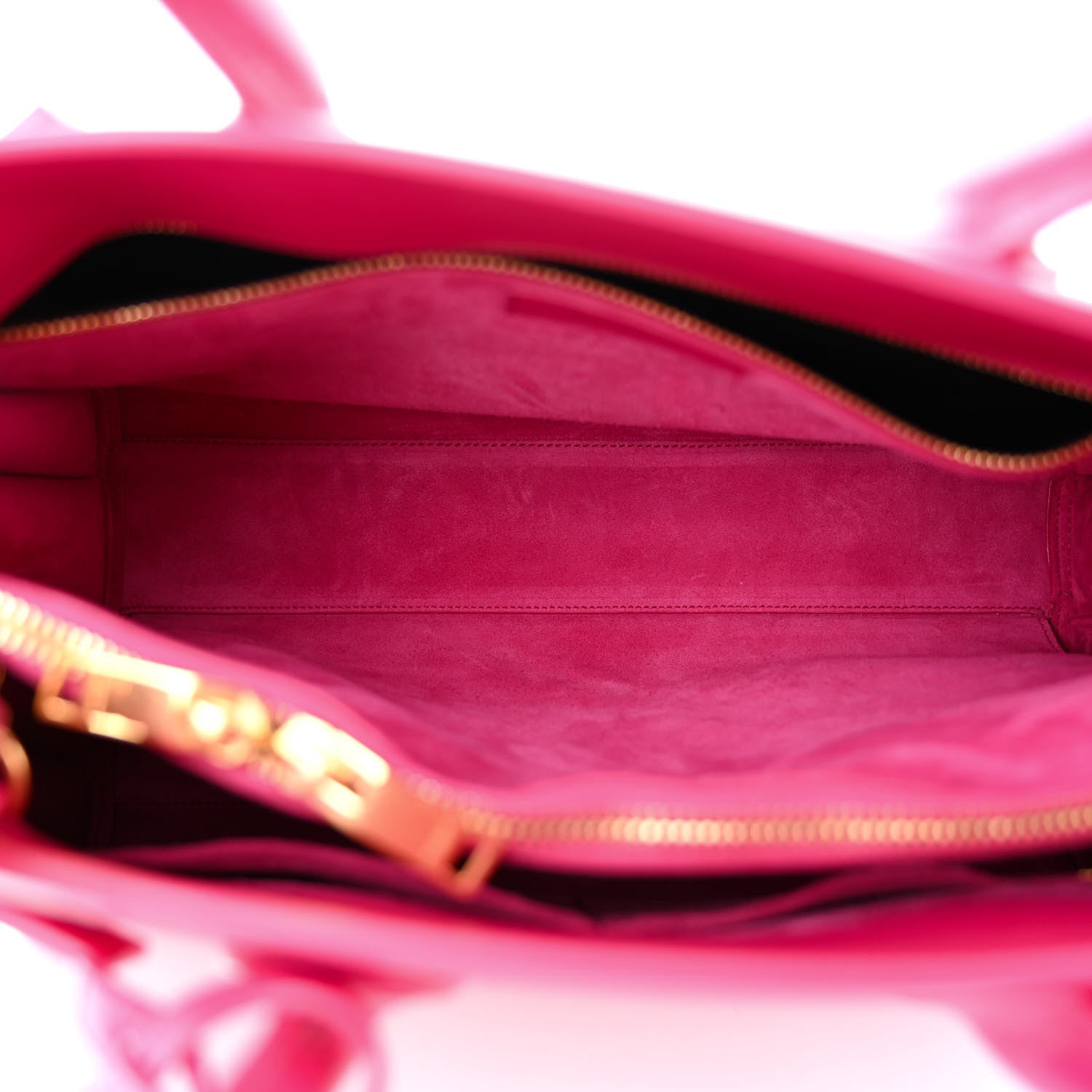 Saint Laurent Calfskin Small Sac De Jour Lipstick Fuchsia 6 of 14
