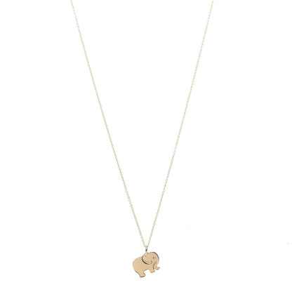 Tiffany 18K Yellow Gold Elephant Never Forgets Pendant Necklace 1 of 8