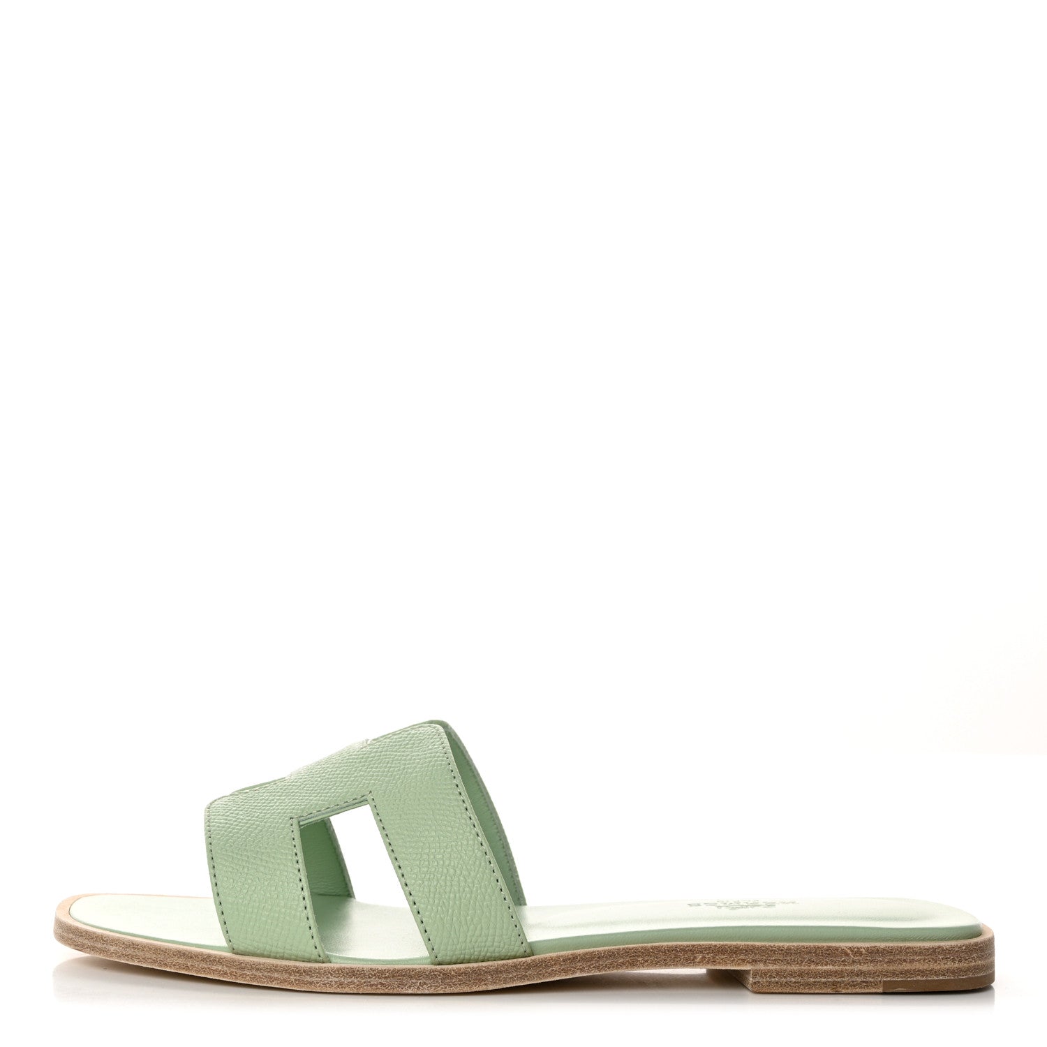 Hermes Epsom Oran Sandals 38 Vert Jade 1 of 9