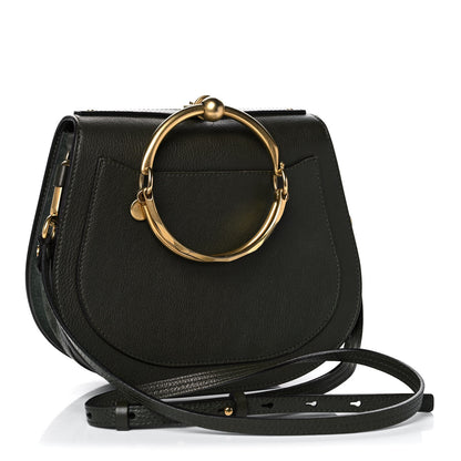 Chloe Calfskin Suede Medium Nile Bracelet Bag Black 3 of 12