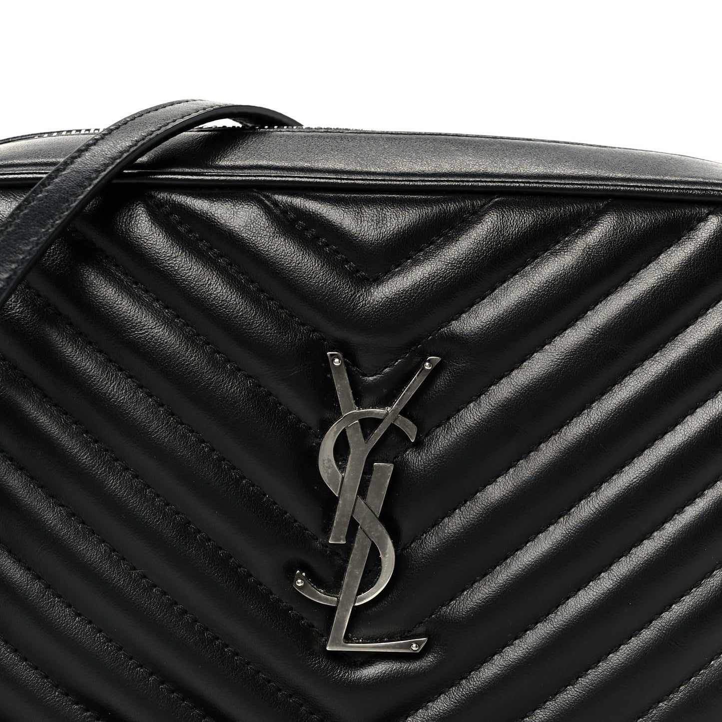 Calfskin Matelasse Monogram Lou Camera Bag Black