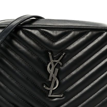 Saint Laurent Calfskin Matelasse Monogram Lou Camera Bag Black 8 of 10