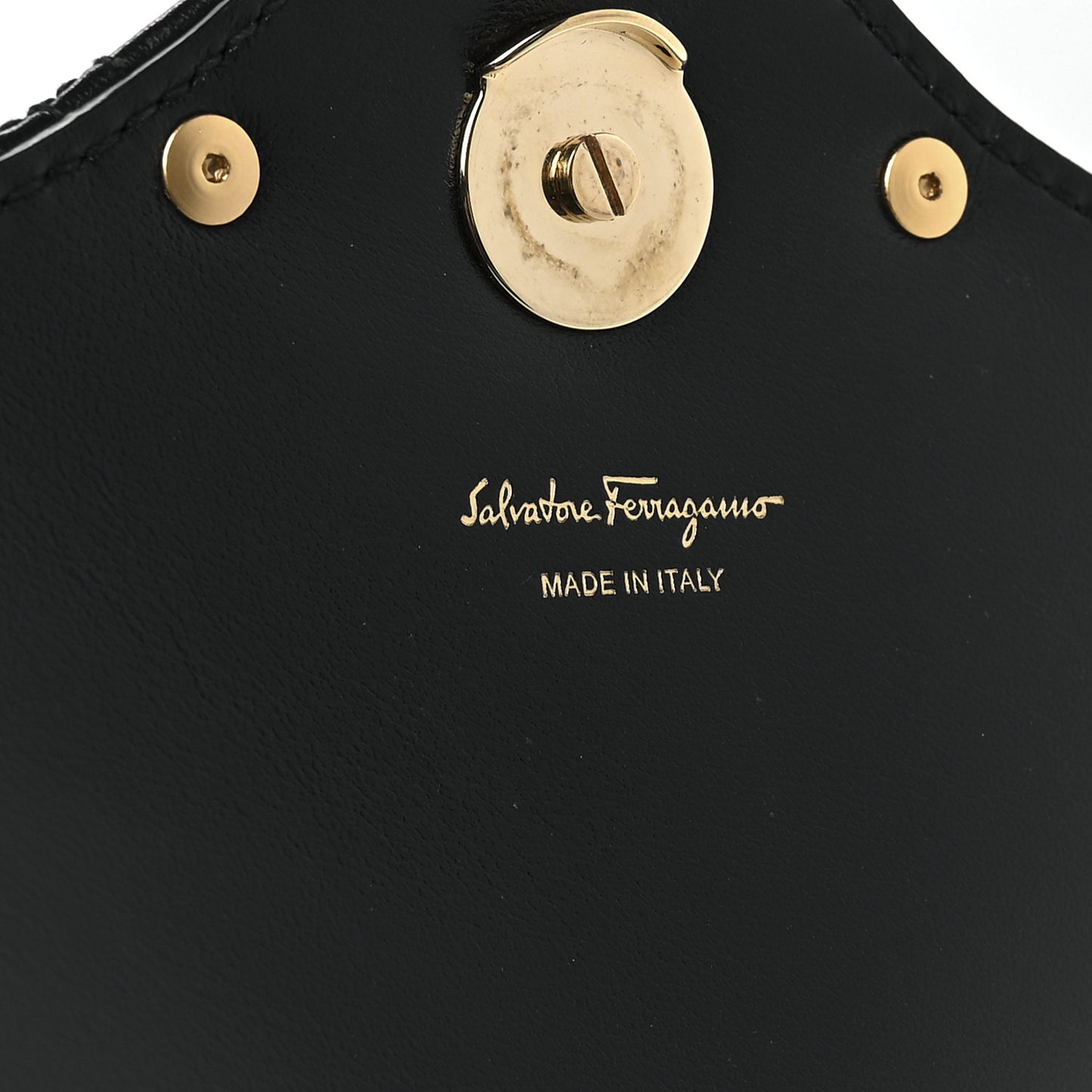 Calfskin Quilted Gancini Mini Bag Black