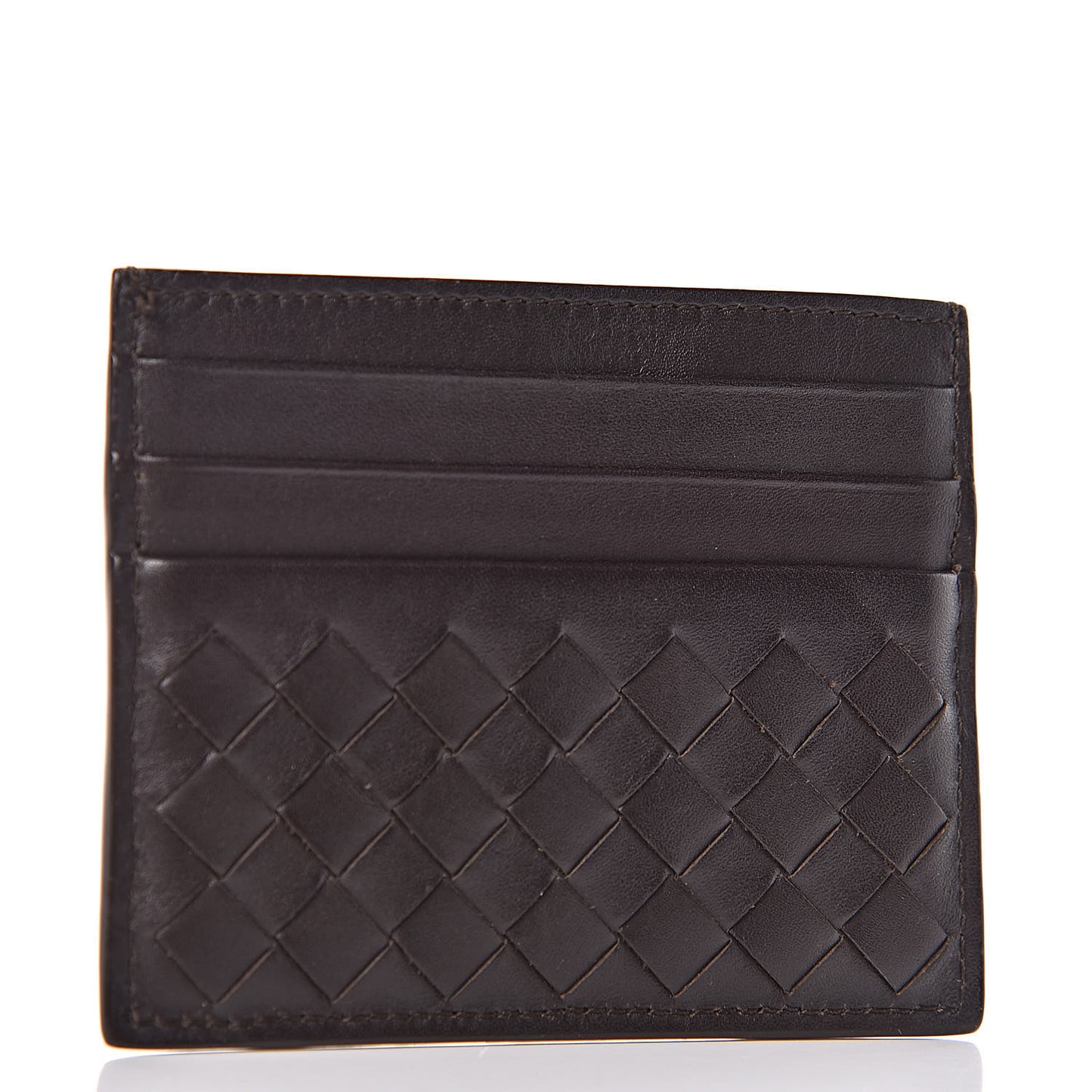 Nappa Intrecciato VN Card Case Ebano