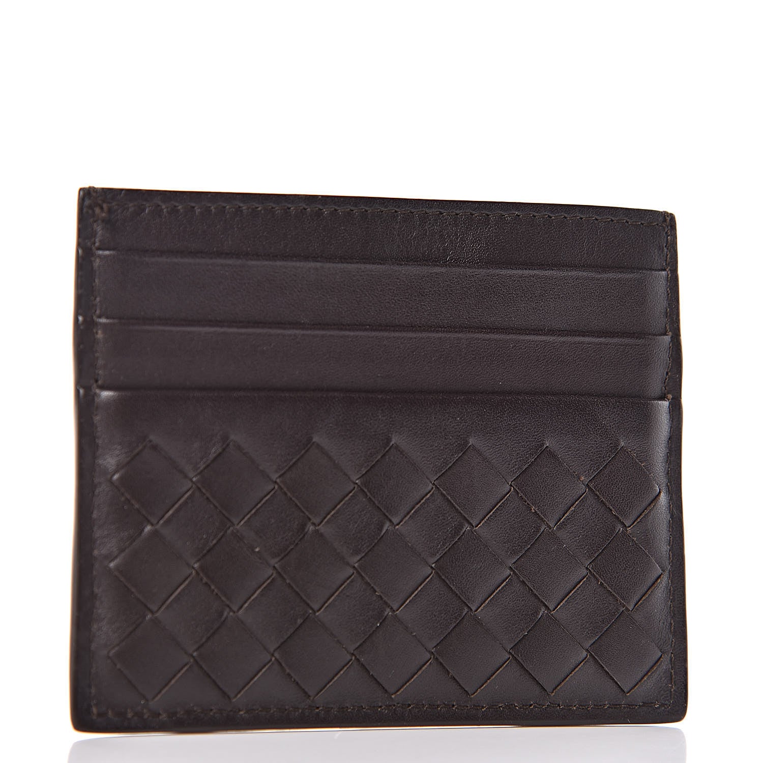 Bottega Veneta Nappa Intrecciato VN Card Case Ebano 3 of 7