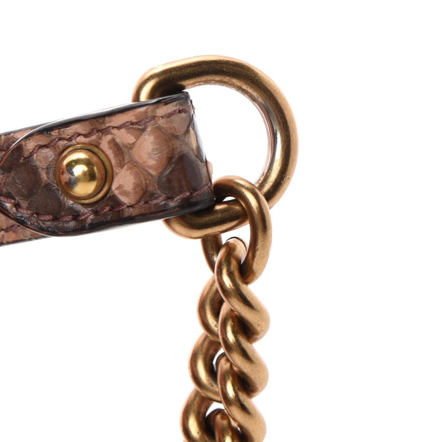 Snakeskin Matelasse GG Marmont Double Zip Chain Bag