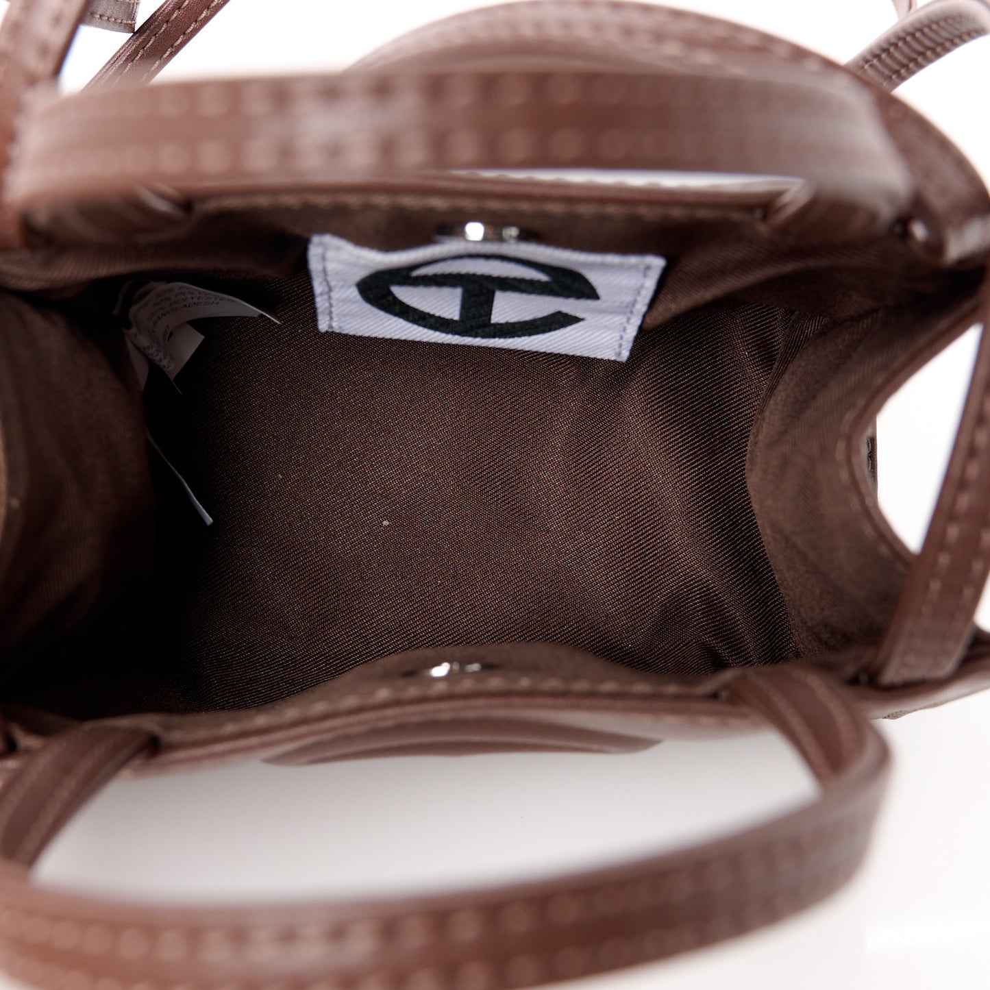 Vegan Leather Small Shopping Bag Chocolate