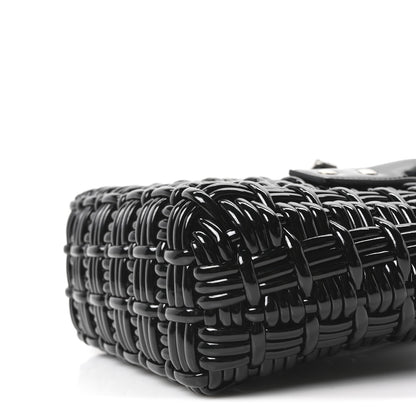 Balenciaga Faux Calfskin Braided Varnished XXS Bistro Basket Black 9 of 9