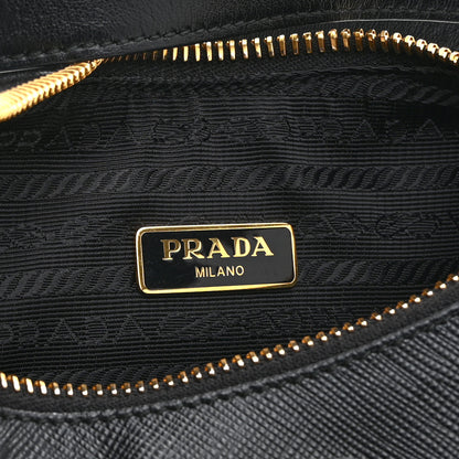 Prada Saffiano Lux Mini Re-Edition Shoulder Bag Black 6 of 10