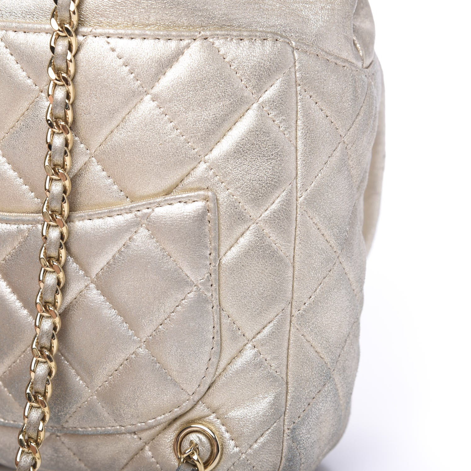 Chanel Metallic Lambskin Quilted Small In Seoul Backpack Light Gold 9 of 12