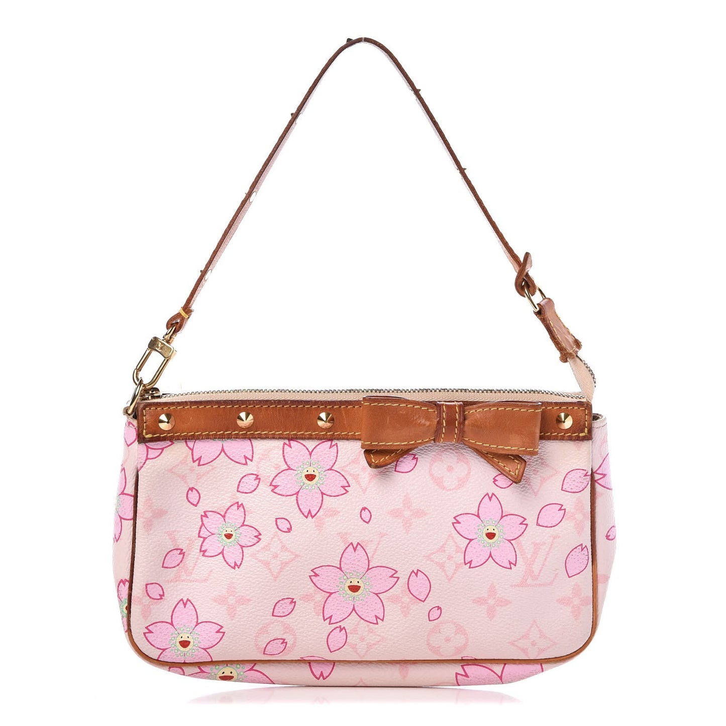 Monogram Cherry Blossom Pochette Accessories Pink