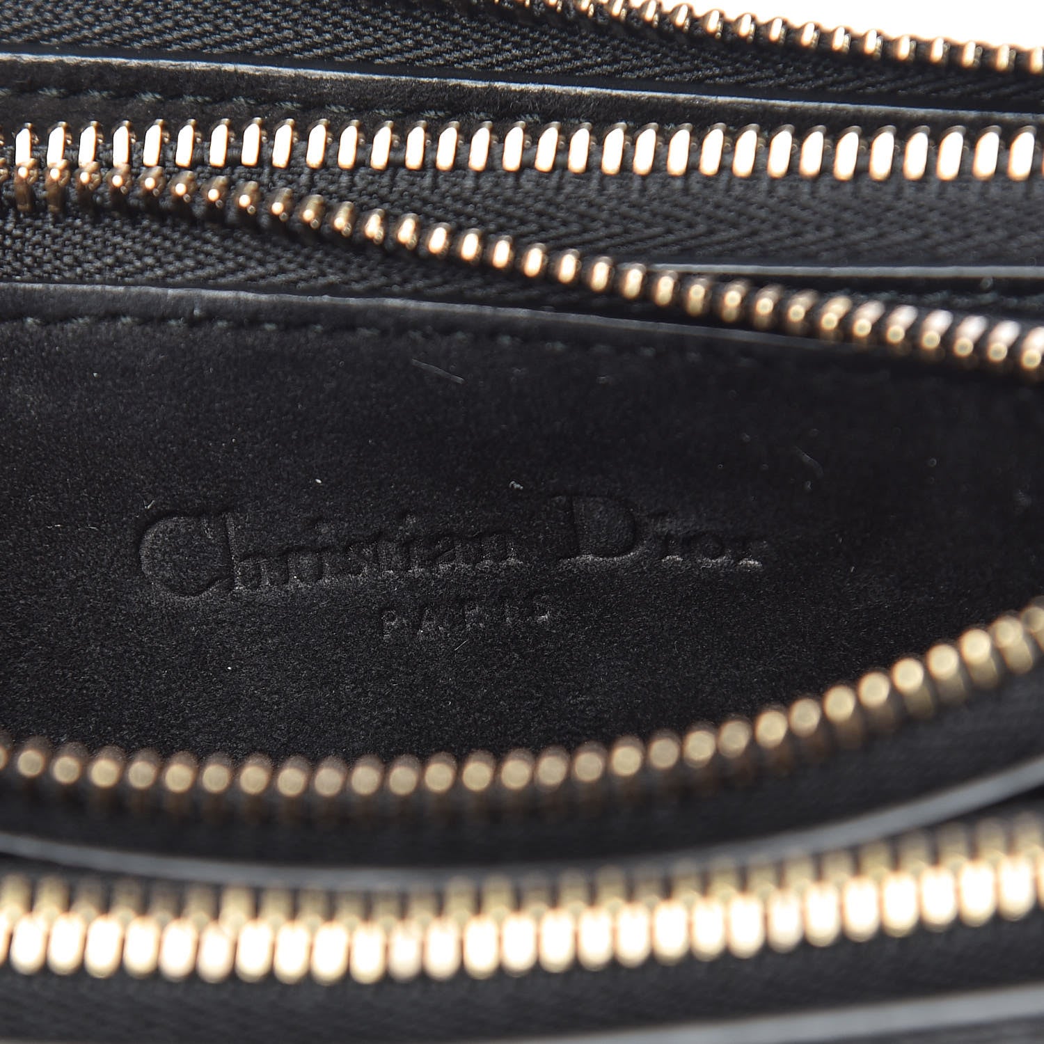 Christian Dior Grained Calfskin Saddle Pouch With Strap Black 8 of 12