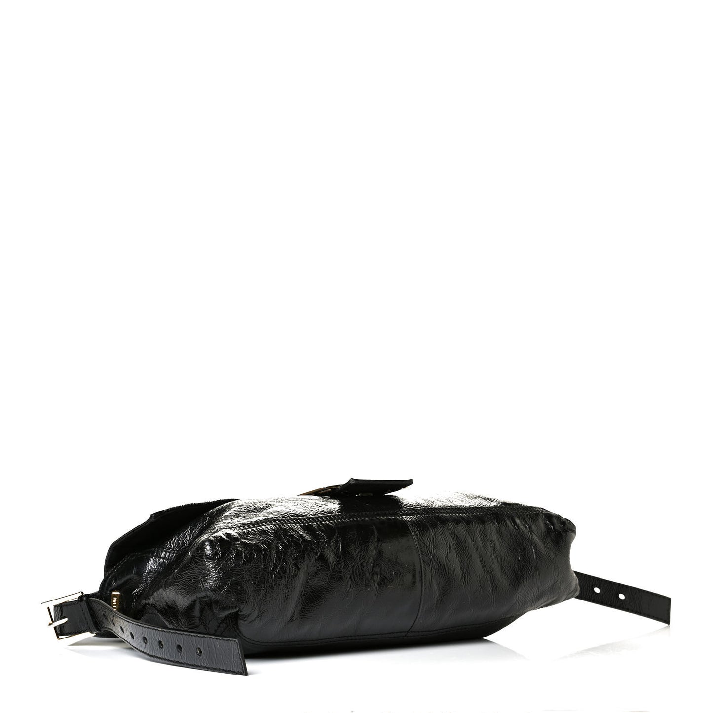 Vitello Naplak Large Convertible Baguette Black