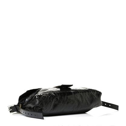 Fendi Vitello Naplak Large Convertible Baguette Black 4 of 8