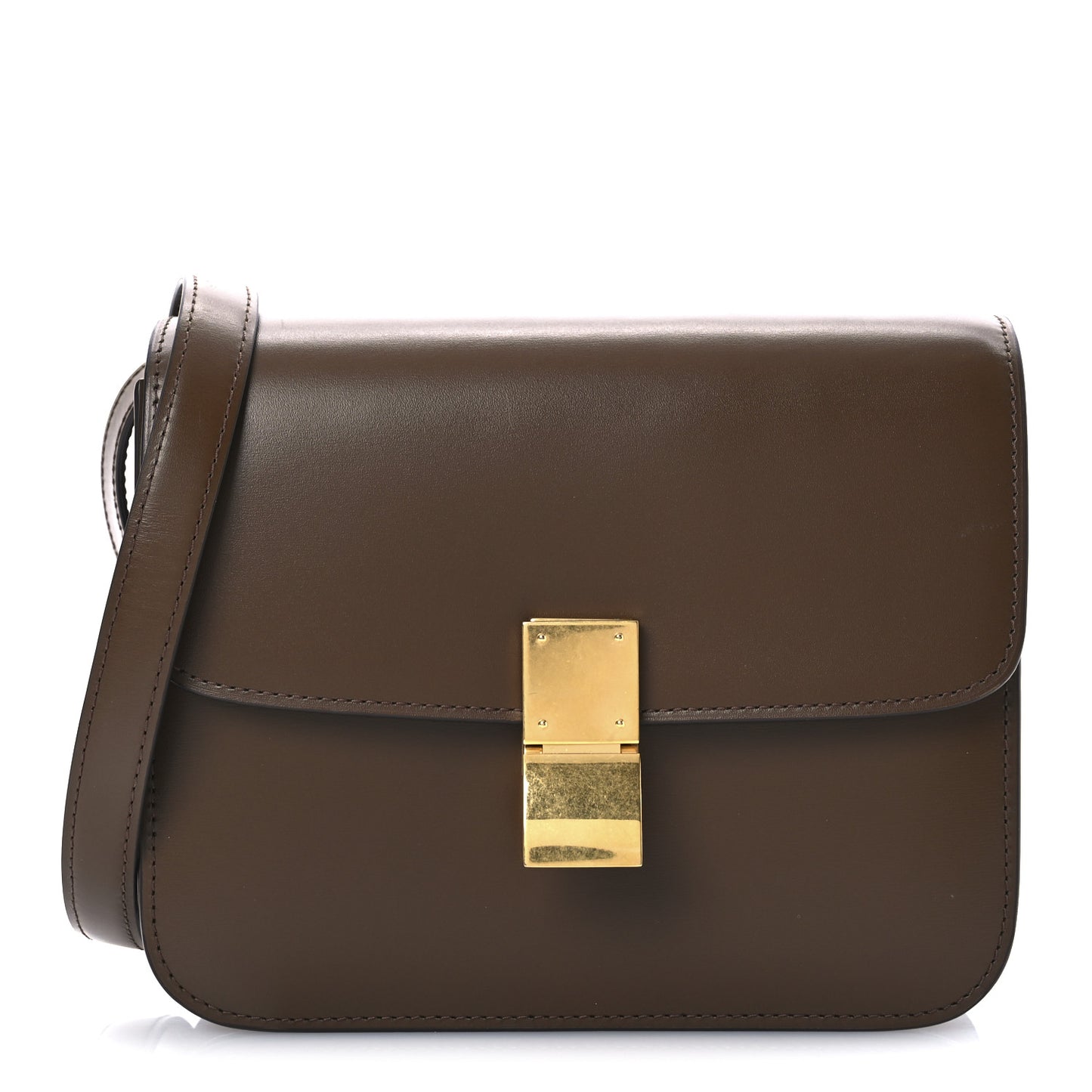 Box Calfskin Teen Classic Box Flap Bag Camel
