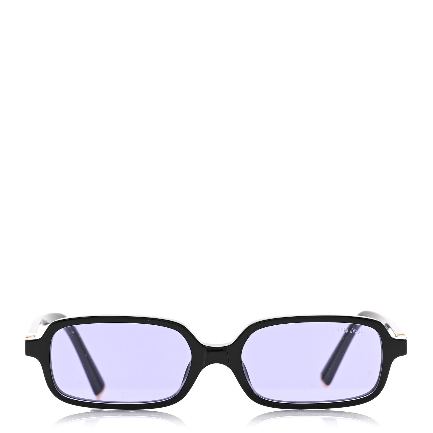 Miu Miu Acetate Rectangle Regard Sunglasses SMU11Z Black 2 of 10
