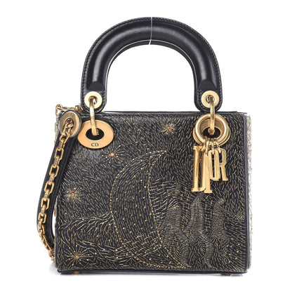 Christian Dior Smooth Calfskin Embroidered Mini The Moon in My Eyes Lady Dior Black 1 of 6
