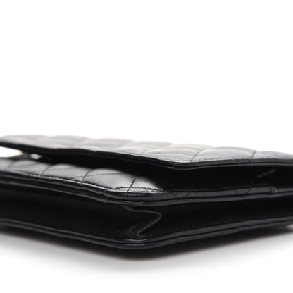 Chanel Lambskin Quilted Wallet On Chain WOC Black 11 of 11
